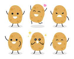 Télécharger collection de mignon personnage de pomme de terre dans diverses  poses gratuitement | Cute potato, Potato drawing, Cute